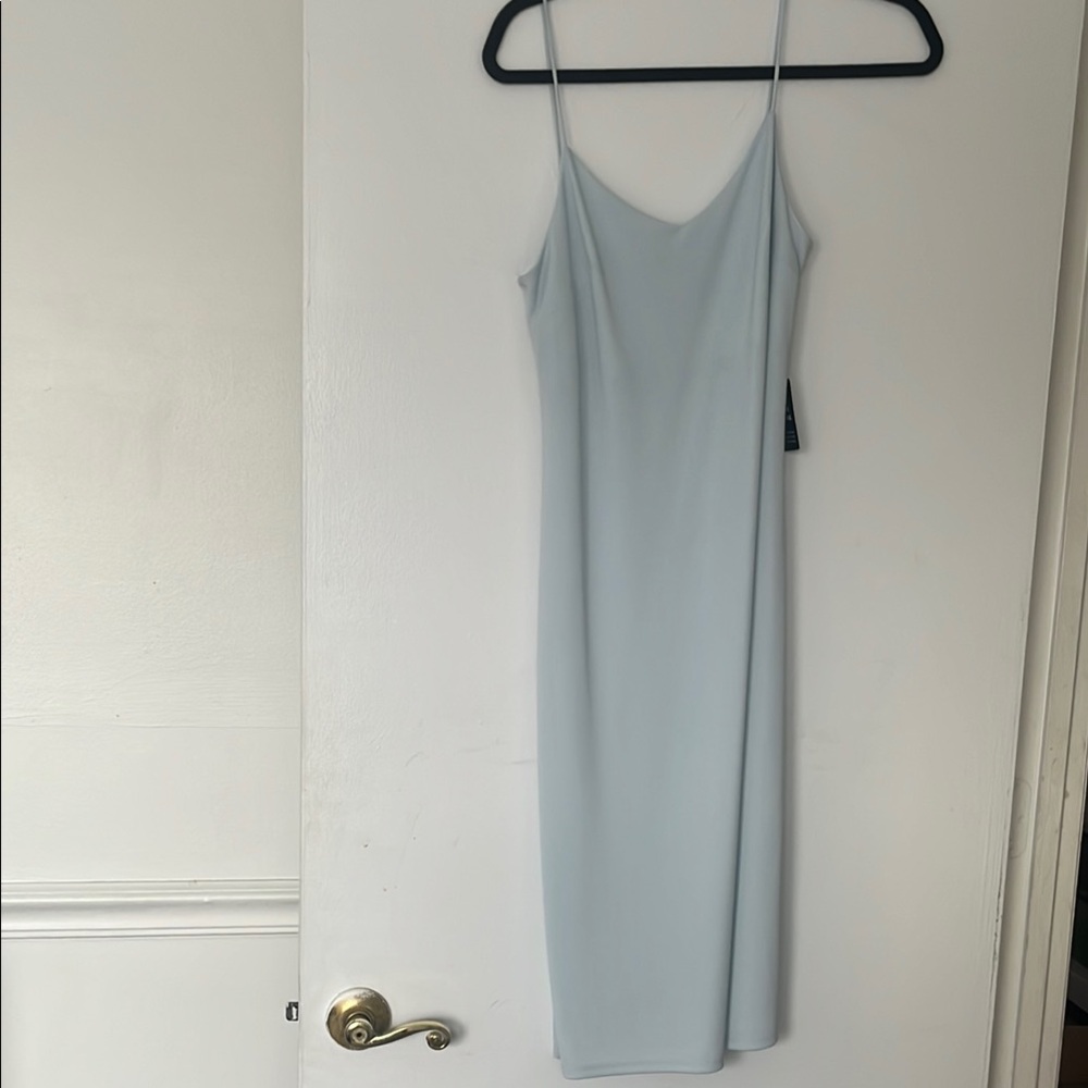 Elegant Light Blue Slip Dress